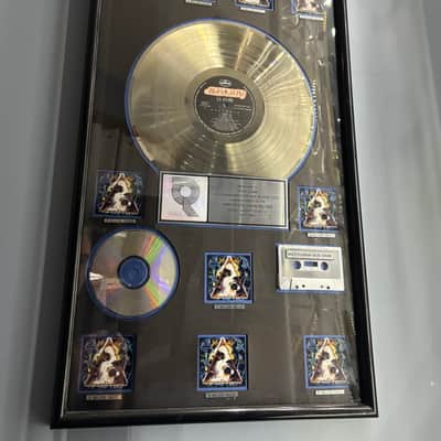 RARE Def Leppard RIAA Hysteria Award Presented To Steve Clark Gibson Guitar 10 Million Copies image 4