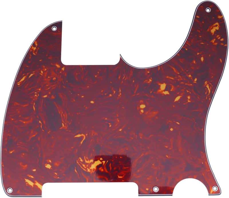 5 Hole Esquire Pickguard Tele Pick Guards Blank Custom for Fender USA/Mexican Telecaster Modern Style, 4Ply Vintage Tortoise image 1