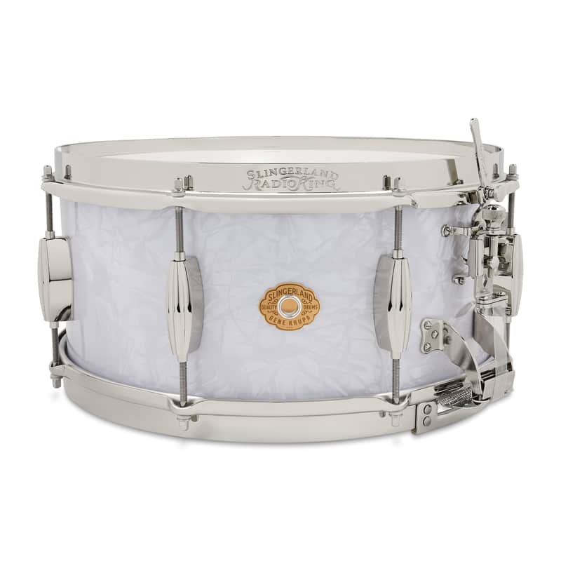 Slingerland Gene Krupa Limited Edition Radio King Snare Drum, 6.5" X 14", White Marine Pearl, #78/200 image 1