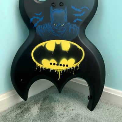 Handpainted Joker Batman Bat shape Brownsville Guitar image 2