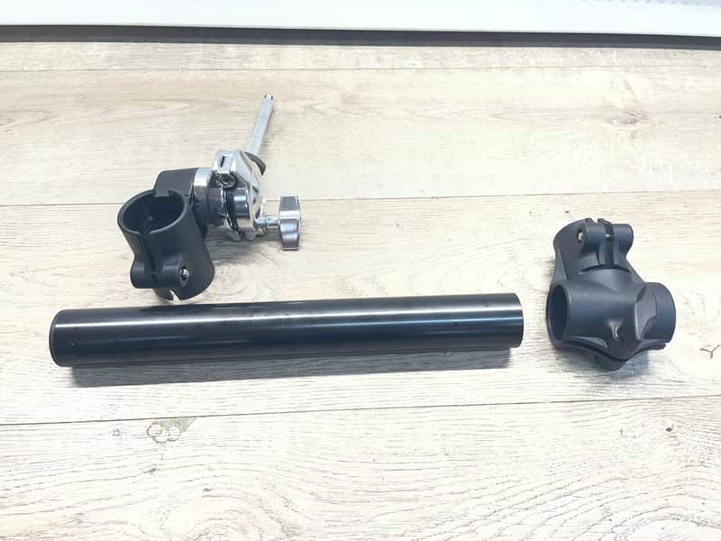 Roland 12" Snare Mount Kit w/ Rack Mount & Roland MDH-7U Ball Adjusting Snare Mount Fits All 1.5" Diameter Racks image 1