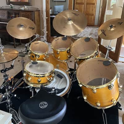 DW Collector's series 1993-1998 maple with brass rims 6 piece image 1