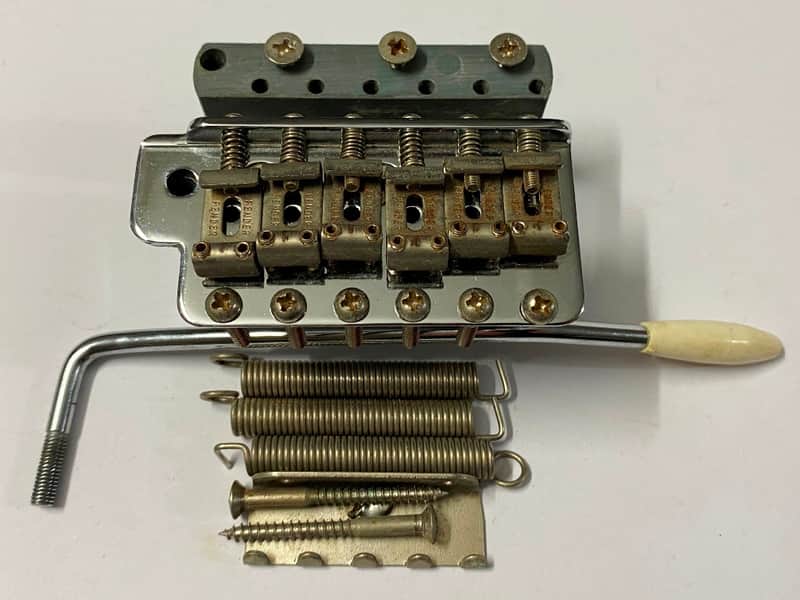 1980s original Fender Japan JV Serial Stratocaster bridge 56mm – Includes extra modern MIJ Fender block image 1