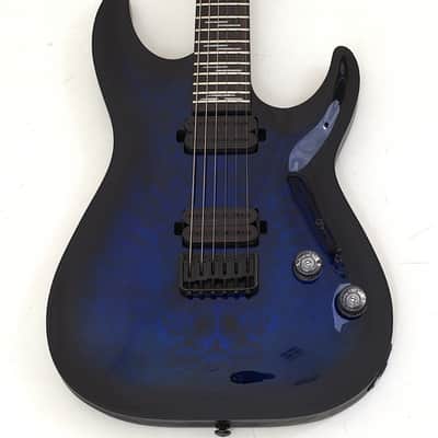 Schecter Omen Elite-6 Guitar See-Thru Blue Burst B-Stock 1739 image 2