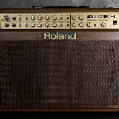 Roland AC-100 Acoustic Chorus 2-Channel 100-Watt 1x12" / 2x5" Acoustic Guitar Combo 1995 - 2004 - Brown image 4