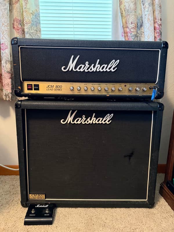 Marshall JCM 800 Lead Series Model 2205 2-Channel 50-Watt Head 1982 - Black image 1