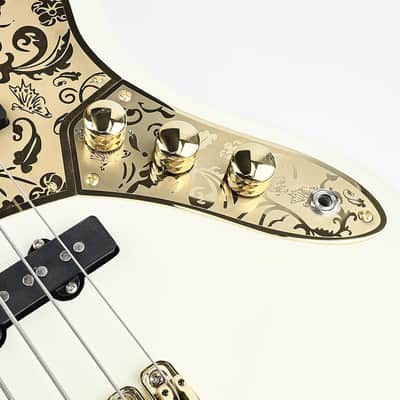 Jazz Bass Stainless Steel Engraved Control Plate - Gold FREE SHIPPING! image 2