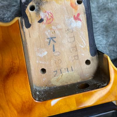 Classic 1990 Fender Japan - Custom “Order Made” Telecaster Amber Finish- Monster Quilt Top - Seymour Duncan Slash Pickups image 21