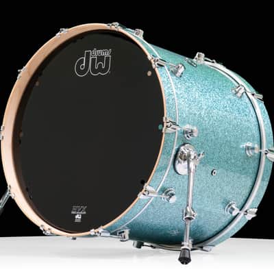 DW Performance Series 18x22 Bass Drum - Aqua Glass image 2