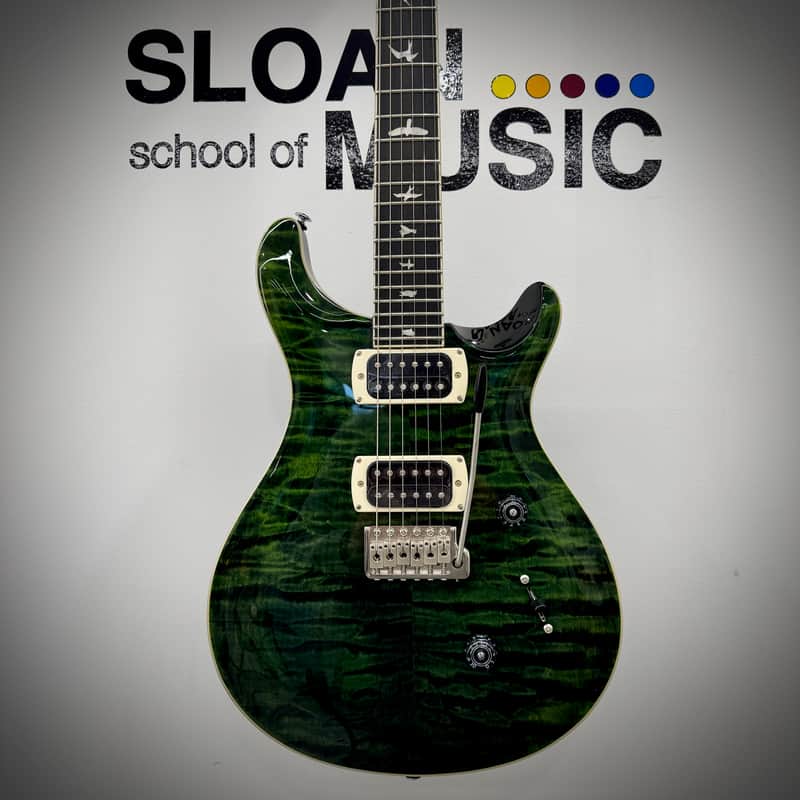 PRS SE Custom 24 Quilt - Teal Black (Black Back) image 1