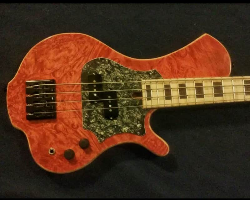 Steve McDonald Basses VD 3304 Bolt on Standard 2016 Red Maple Burl image 1
