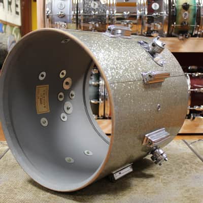 1960s Rogers 14x14 Tower Floor Tom in Silver Sparkle image 6