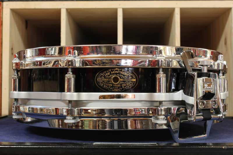 Montineri Custom Drums 3.5x14 Free Floating Snare Drum in Black Lacquer image 1