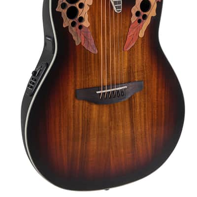 Ovation Celebrity Elite CE48P-KOAB Super Shallow Acoustic-Electric Guitar - Koa Burst image 4