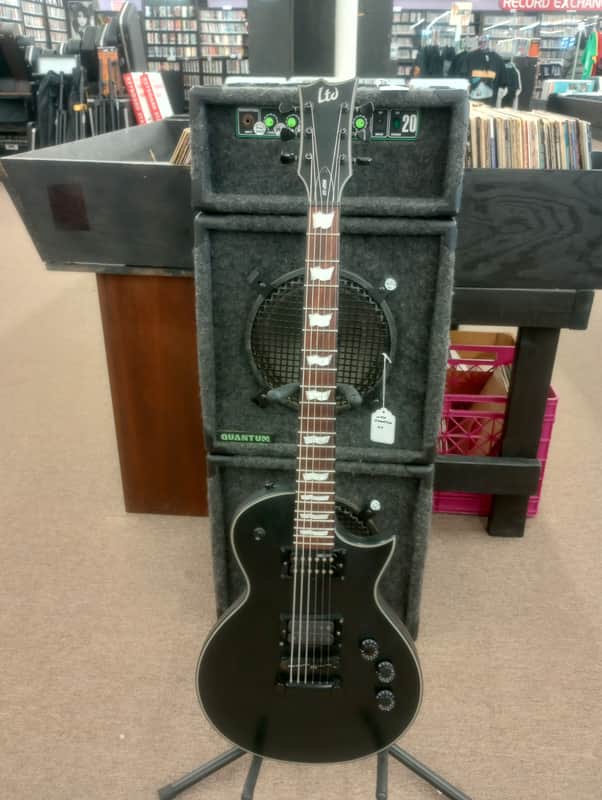 ESP LTD EC-256 with Jatoba Fretboard 2019 - Black Satin with Black Winter Pickup and Hardshell Case image 1