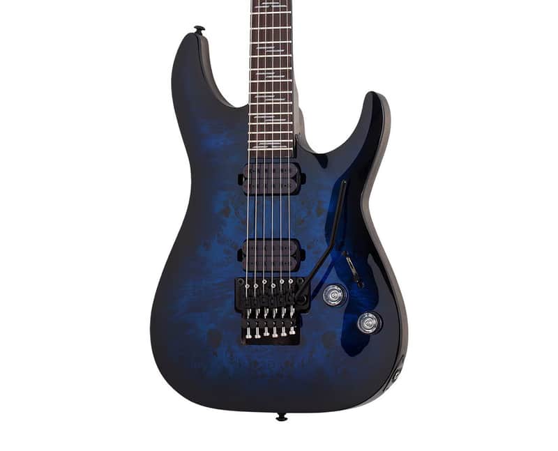 Schecter Omen Elite-6 FR Electric Guitar - See Thru Blue Burst image 1