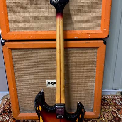 Vintage 1960s WEM Sapphire 2-Pickup Left Handed Sunburst Electric Bass Guitar image 17