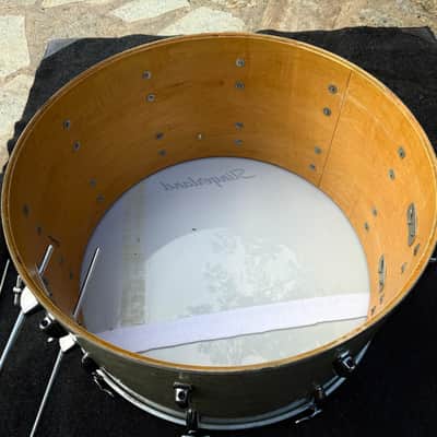 RARE Slingerland 70's 5ply 26 x 14 Bass Drum in WMP White Marine Pearl! image 13
