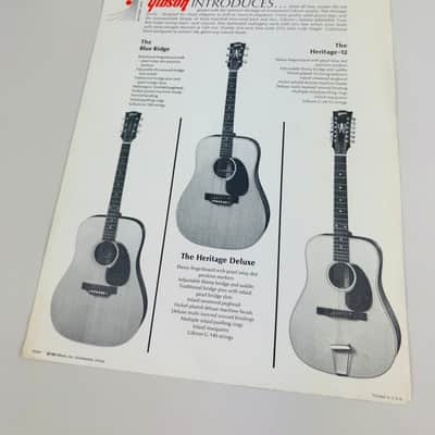 Gibson Heritage Acoustic Guitar Flyer 1969 image 2