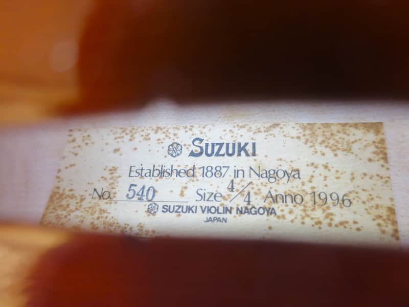 Suzuki Violin No. 540 (Advanced), 4/4, Japan - Immaculate! | Reverb