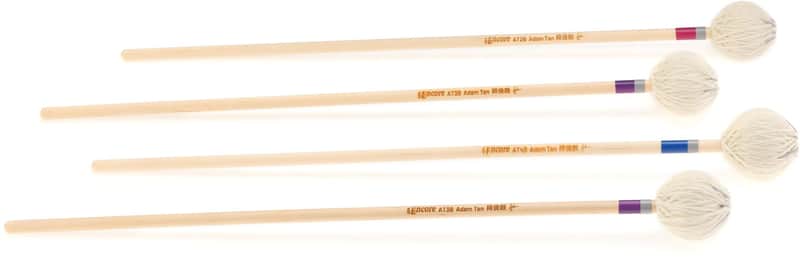 Encore Mallets ATGRADB Adam Tan Signature Marimba Mallets - Graduated Set  Birch (2-pack) Bundle image 1