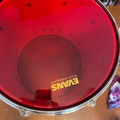 Yamaha Maple custom absolute Nouveau 14” legged floor tom drum Silver Badge- Vintage natural 14x14 image 2