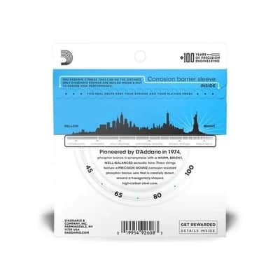 D'Addario 45-100 Phosphor Bronze Acoustic Bass Guitar Strings - EPBB170 image 4