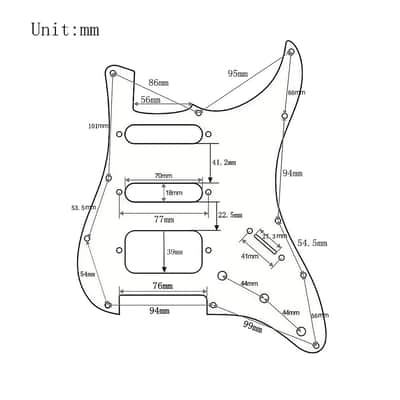 Gold Aluminum Guitar HSS Stratocaster Strat Style Pickguard Scratch Plate image 3