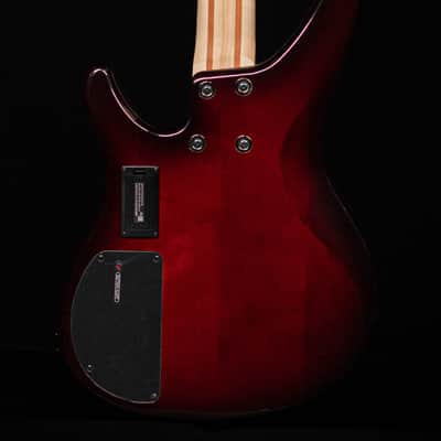 Yamaha TRBX604FM 4-String Bass, Dark Red Burst image 3