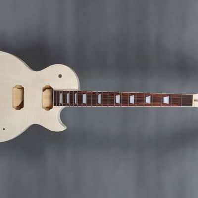 Unbranded Single Cut  Electric Guitar DIY Kit Natural Unfinished image 2