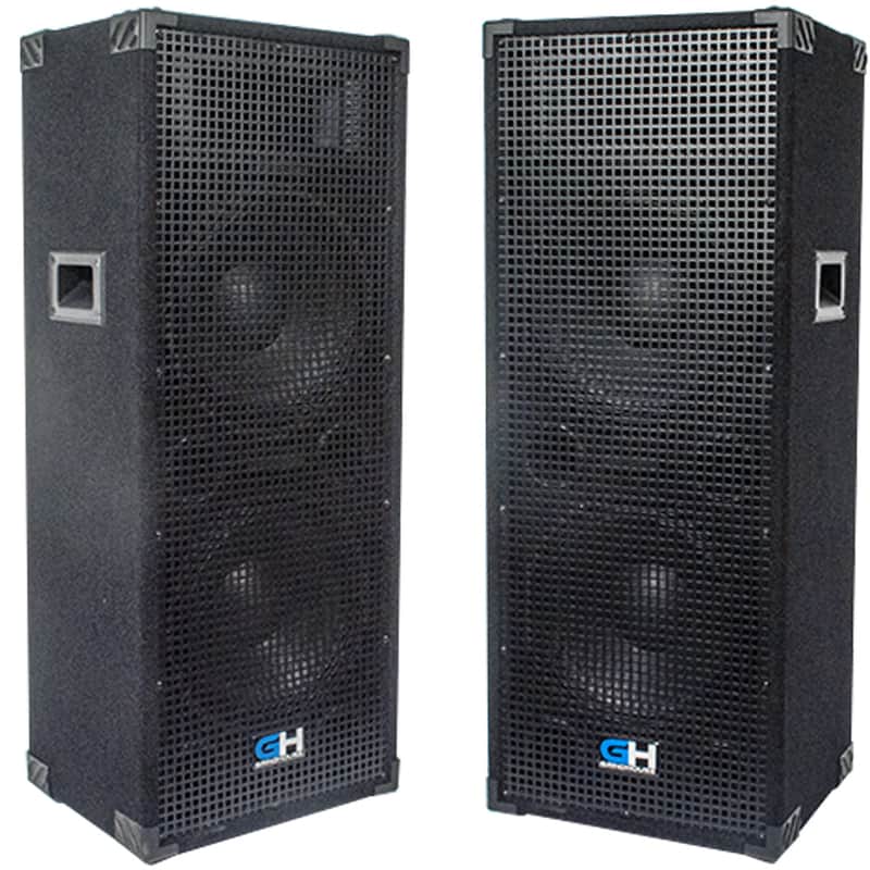 Seismic Audio GH212L - Pair of Passive Dual 12 Inch 2-Way PA/DJ Loudspeaker Cabinets - 2500 Watt Full Range PA/DJ Band Live Sound Speakers image 1