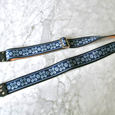 Vintage 60s Indigo 'Greenwich' Hippie Guitar Strap Replica image 3