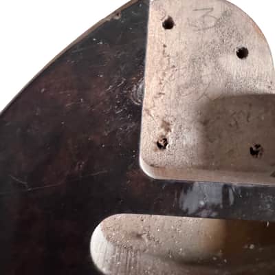 Brown Crescent Shaped Guitar Mini Body DIY Project image 5
