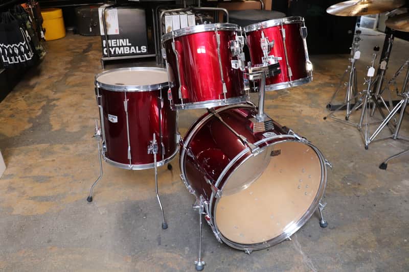Tama RockStar-DX 4pc Drum Kit Set Maroon 22/16/13/12" image 1