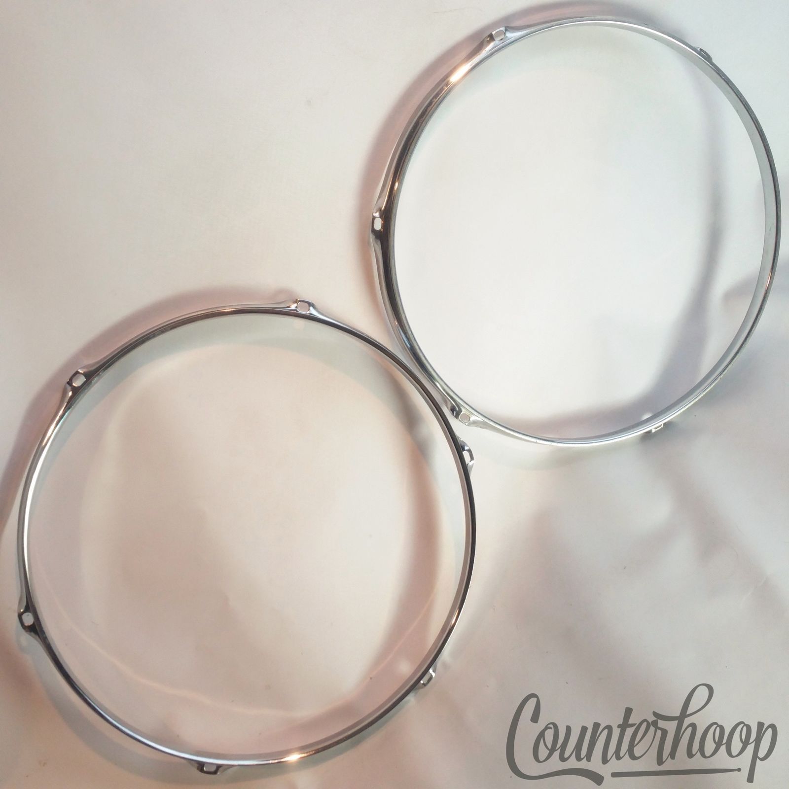 Ludwig 13" Tom Drum Rim/Hoop 6-Hole Batter Triple Flange Chrome Vintage 60s — main photograph