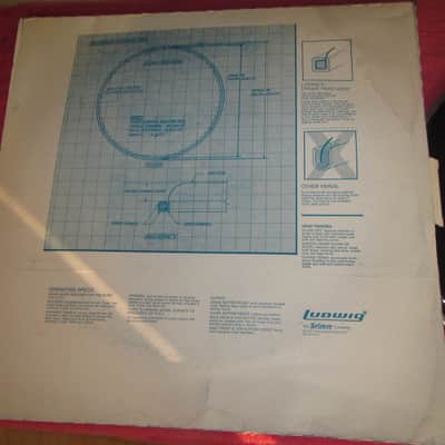 Ludwig 20 inch Rockers bass/kick drum head 2000's - clear/black edge image 4