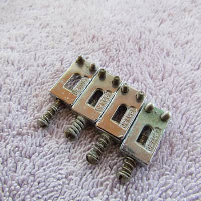 Vintage Fender Stratocaster Bridge Saddles Set Of 4 1970's Era Fender Stratocaster Bridge Saddles Part Number 027037 Set Of 4 image 2