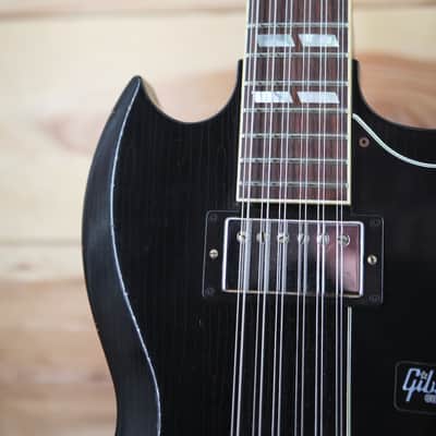 Gibson SLASH 1966 EDS-1275 DOUBLENECK - SIGNED/AGED 2019 - Black image 8