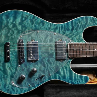 MusicMan BFR Steve Morse LTD 2017 - Tahitian Blue Quilt image 1