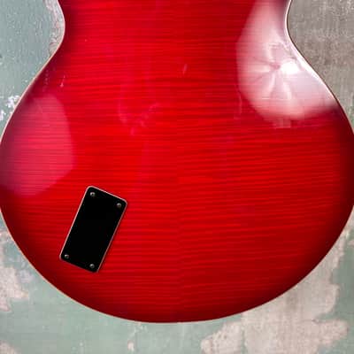 Ventura 335 Style Electric Guitar with Hardshell Case 1973-75 - Transparent Flamed Red image 10