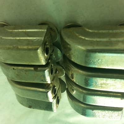 *Leedy 8x Beavertail Tom/Snare Drum Lugs Nickel No-Tab Elkhart,IN USA 40s-50s G* image 3