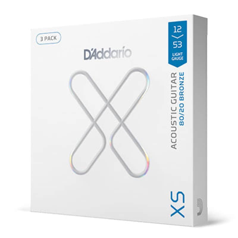 D'Addario - 3-PACK ACOUS XS 80/20 BR LIGHT image 1