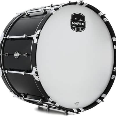Mapex Quantum Mark II Marching Bass Drum - 14 x 24 inch  Gloss Black image 2