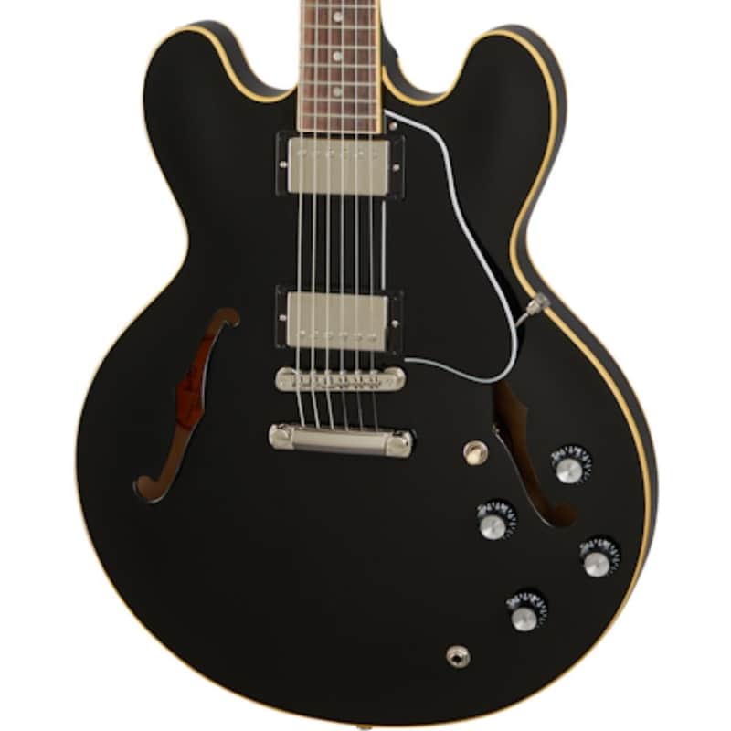 Gibson ES-335 Hollowbody Electric Guitar (Vintage Ebony) (FIREWORKS26)
