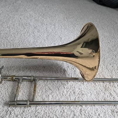 Bach Stradivarius 42G Bflat Trombone w/ F Attachment 2000's - Gold brass image 2