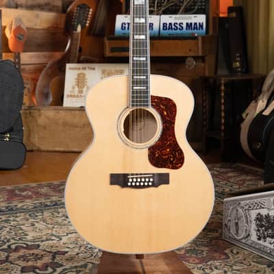 Guild F-512E Sitka/Flamed Maple 12 String Maple Blonde Jumbo Guitar w/LR Baggs Electronics #0556 image 5
