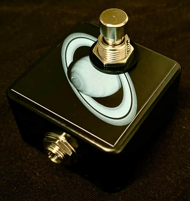Saturnworks Black Micro Soft Touch Click-less Tap Tempo Pedal with a Switchcraft USA Jack - for use with Boss, EHX, Line 6, etc. Devices - Handcrafted in California image 1