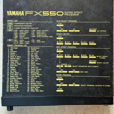 Yamaha FX550 Guitar Fffect Processor image 3