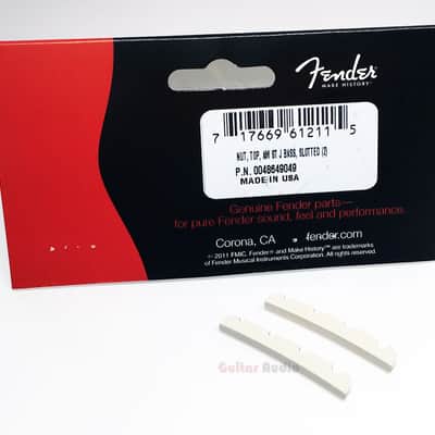 Genuine Fender American Standard Jazz/J Bass Slotted Neck Nut Pack - Pack of 2 image 3