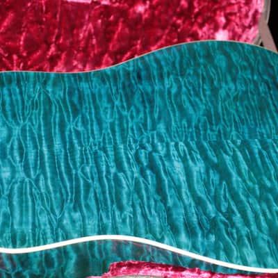 MINT 2000 Taylor GSLJ Living Jewels Aqua Blue Koi Fish Guitar! Bearclaw Quilted GS image 2